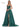Prom Dresses Long Spaghetti Strap Beaded Mesh Prom Ball Gown Deep Green