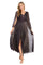 Mother of the Bride Dresses Long Sleeve Formal A Line Metallic Dress Violet