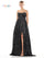 Prom Dresses Long Strapless Sequin A Line Prom Dress Black