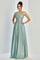 Prom Dresses A Line Gltter Long Sequin Prom Formal Dress Sage