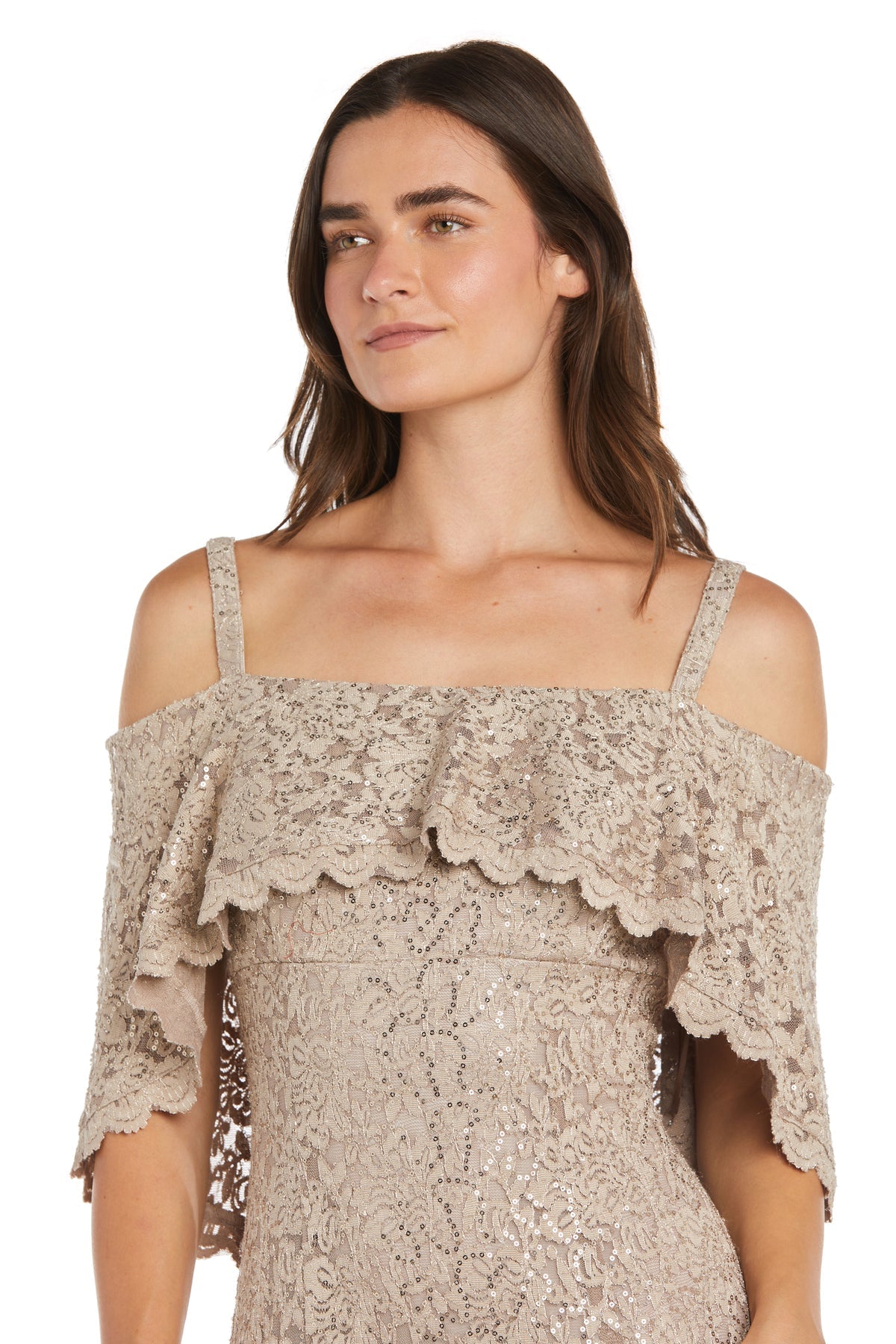 Formal Dresses Long Sequin Lace Mermaid Formal Dress Champagne