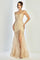Prom Dresses Prom Long Mermaid Corset Slit Formal Dress Champagne