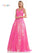Prom Dresses Long Sleeveless Sequin Prom Ball Gown Pink