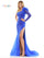 Prom Dresses Long One Shoulder Feather Prom Dress Royal