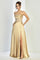 Prom Dresses Pleated A Line Long Formal Corset Pocket Pocket Dress Gold
