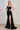 Prom Dresses Pleated Applique Long Formal Slit Prom Dress Black