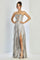 Prom Dresses Prom Metallic A Line Long Formal Pleated Dress Silver