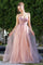 Prom Dresses Formal Long Ball Gown Beaded Corset Prom Dress Rose Gold