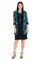 Mother of the Bride Dresses Two Piece Short Printed Cocktail Dress Navy/Teal