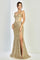 Prom Dresses Long Fitted Formal Sequin Prom Dress Gold