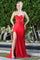 Prom Dresses Fitted Long Formal Lace Applique Corset Prom Dress Red