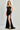 Prom Dresses Long Formal Fitted Slit Applique Prom Dress Black