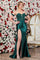 Prom Dresses Prom Fitted Long Corset Applique Formal  Dress Emerald