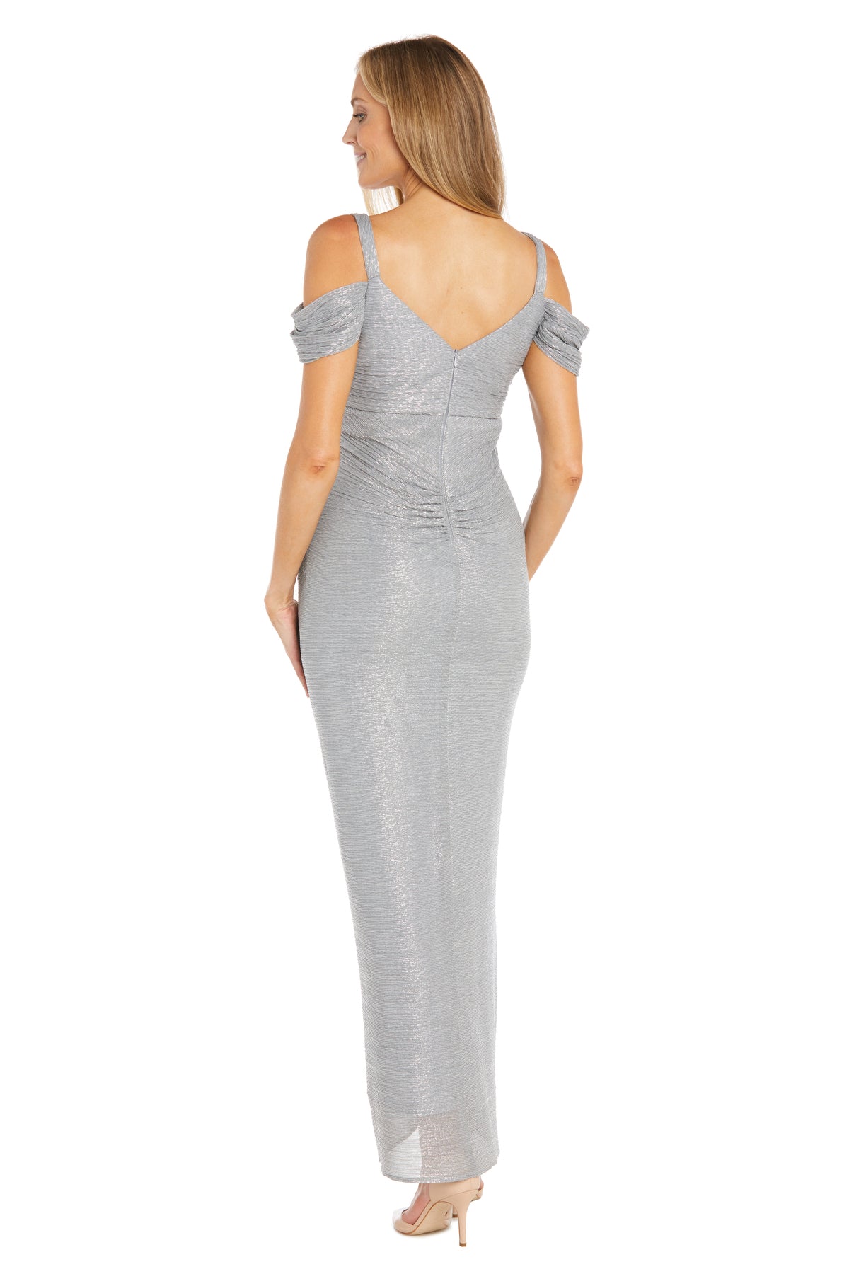 Formal Dresses Long Metallic Formal Petite Dress Pewter