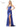 Prom Dresses Long Beaded Corset Bodice Front Slit Satin Prom Dress  Royal