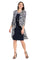 Mother of the Bride Dresses Short Mother of the Bride Printed Jacket Dress Navy/Taupe