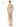 Prom Dresses Long Beaded Mesh Cross Back Sleeveless Prom Dress  Gold