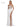 Prom Dresses Long Lace Corset Bodice Slit Satin Prom Dress  Off White