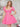 Cocktail Dresses Sequins Short Flare Dress Hot Pink