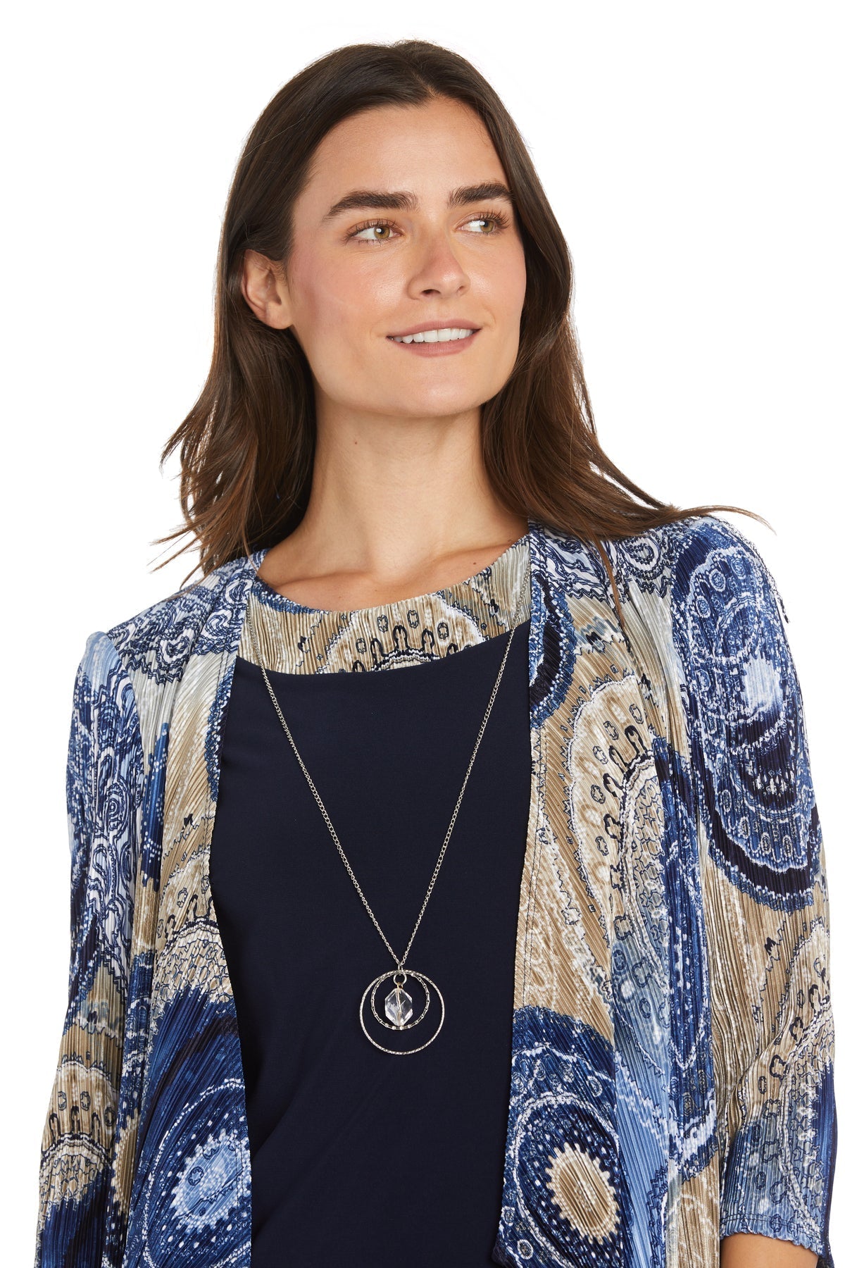 Mother of the Bride Dresses Short Two Piece Printed Petite Jacket Dress Navy/Taupe