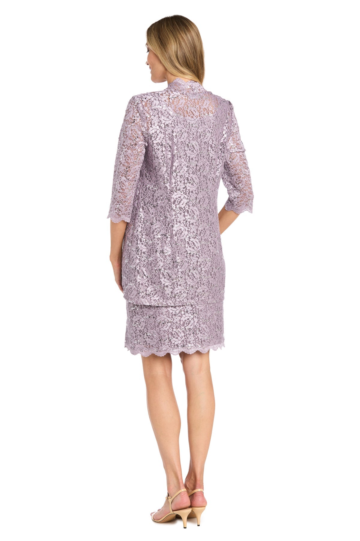 Mother of the Bride Dresses Short Mother of the Bride Lace Jacket Cocktail Dress Lilac