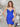 Cocktail Dresses Short Rutched Fitted Matte Dress Royal