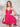 Cocktail Dresses Multi Layered Glitter Ruffle Short Dress Fuchsia