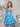 Cocktail Dresses Sequins Ruffle Skirt Short Dress Turquoise