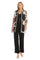 Pant Suit Formal Long Floral Jacket Pant Suit Champagne/Black