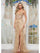 Prom Dresses Fitted Beaded Long Formal Prom Dress Gold