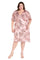 Plus Size Dresses Plus Size Short Sequin Floral Cocktail Dress Rose