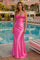 Prom Dresses Long Sexy Prom Satin Formal Dress Pink