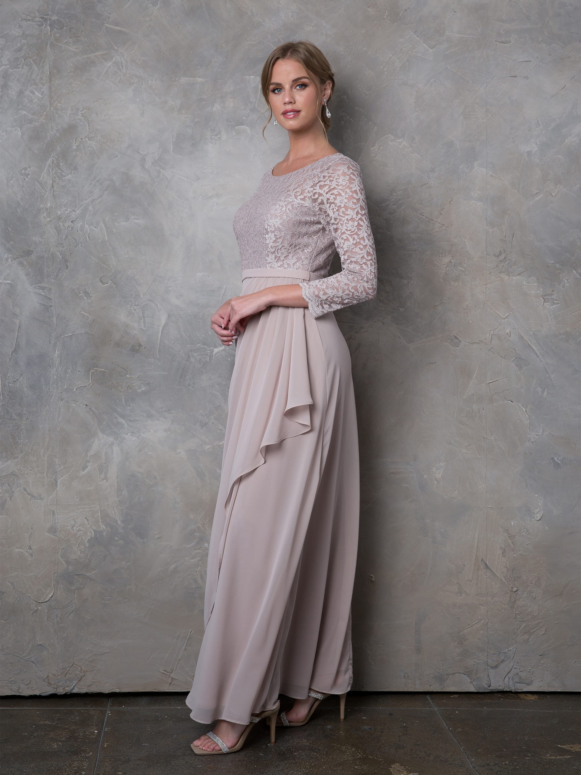 Mother of the Bride Dresses Long Mother of the Bride Lace Formal Dress Cocoa