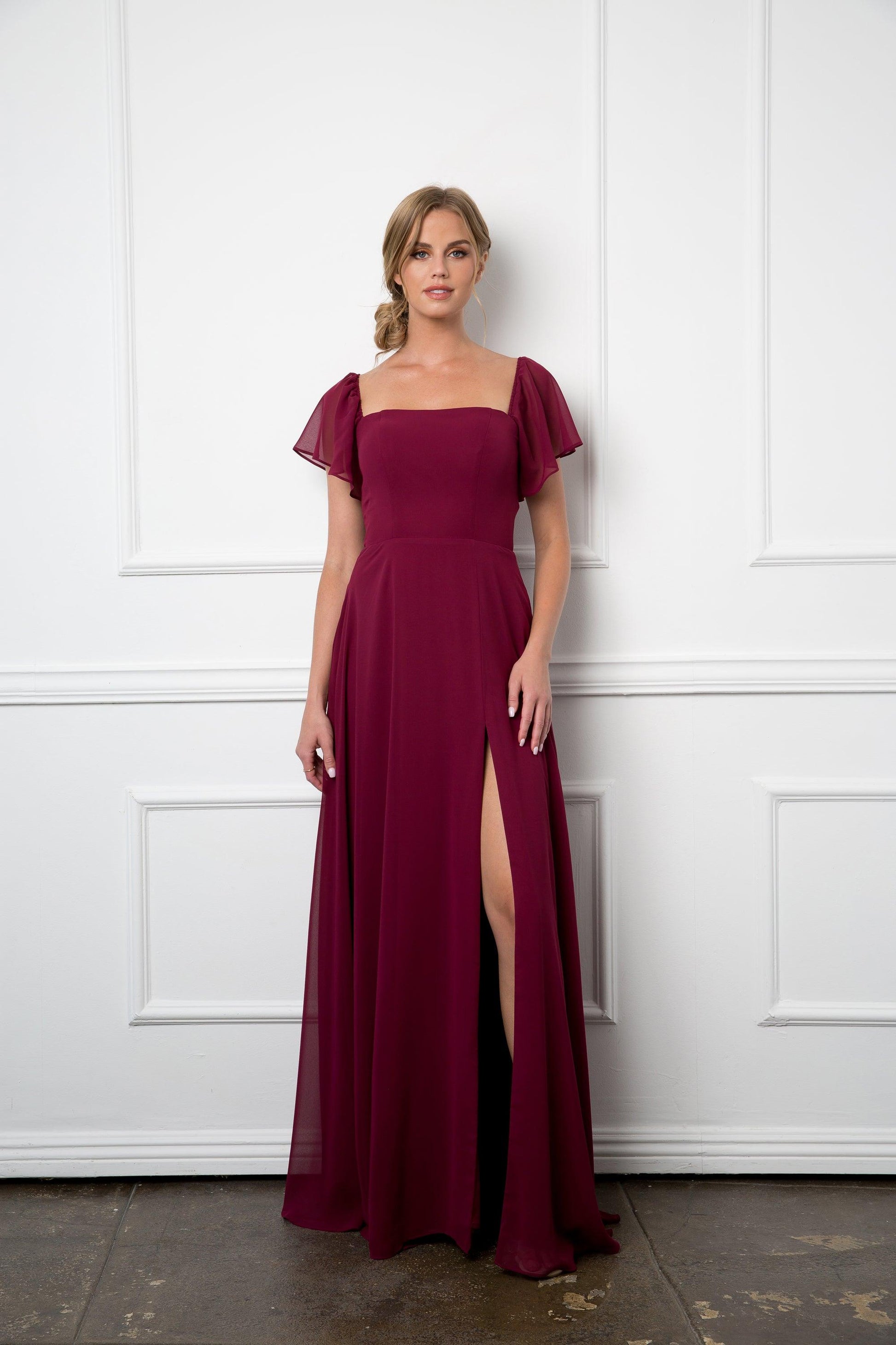 Long Formal Bridesmaids Chiffon Evening Gown Sale