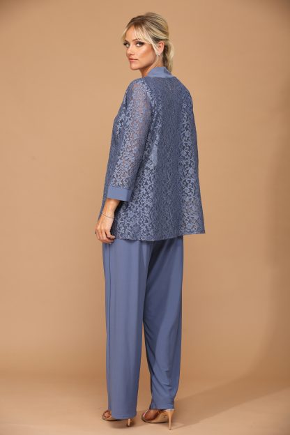 Eva Fashion EV3455 Slate Blue 3XL Pant Suit Sale