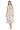 Cocktail Dresses Short Ruffle printed Cocktail Midi Length Dress Ivory/Denim