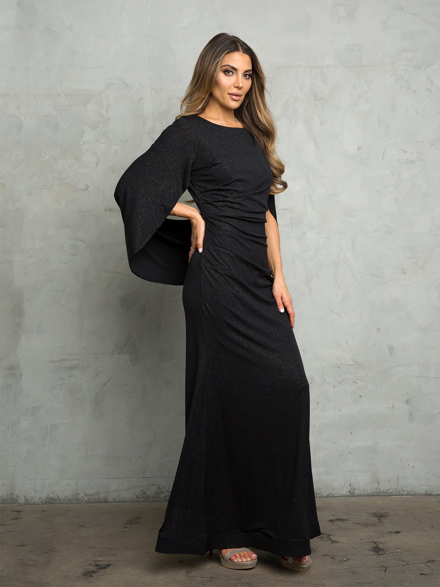 Mother of the Bride Dresses Long Formal Glitter Mother of The Bride Dress Black