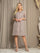 Mother of the Bride Dresses Short Metallic Lace Jacket Mother of the Bride Dress Mocha