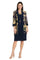 Mother of the BrideDresses Short Mother of the Bride Floral Jacket Dress Navy/Yellow