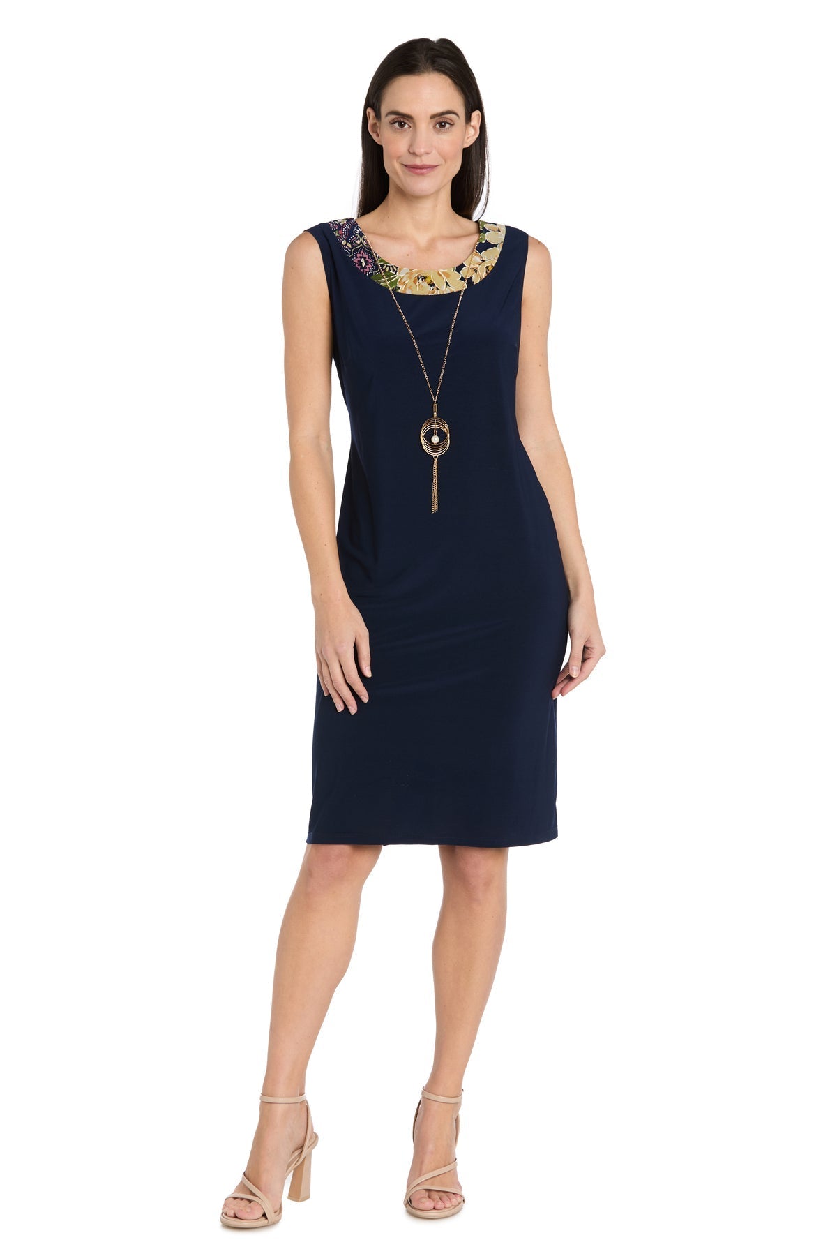 Mother of the Bride Dresses Short Petite Mother of the Bride Floral Jacket Dress Navy/Yellow