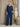 Pant Suit Long Lace Floral Pant suit Navy