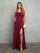 Formal Dresses Long Slit Prom Formal Dress Burgundy