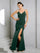 Prom Dresses Long Fitted Formal Slit Prom Dress   Hunter Green