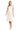 Cocktail Dresses Short Fitted Lace Midi Length Cocktail Dress Ivory/Nude