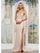 Prom Dresses Fitted Formal Flare Corcet Long Prom Dress Champagne