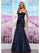 Prom Dresses Formal Fitted Long Evening Prom Dress Navy