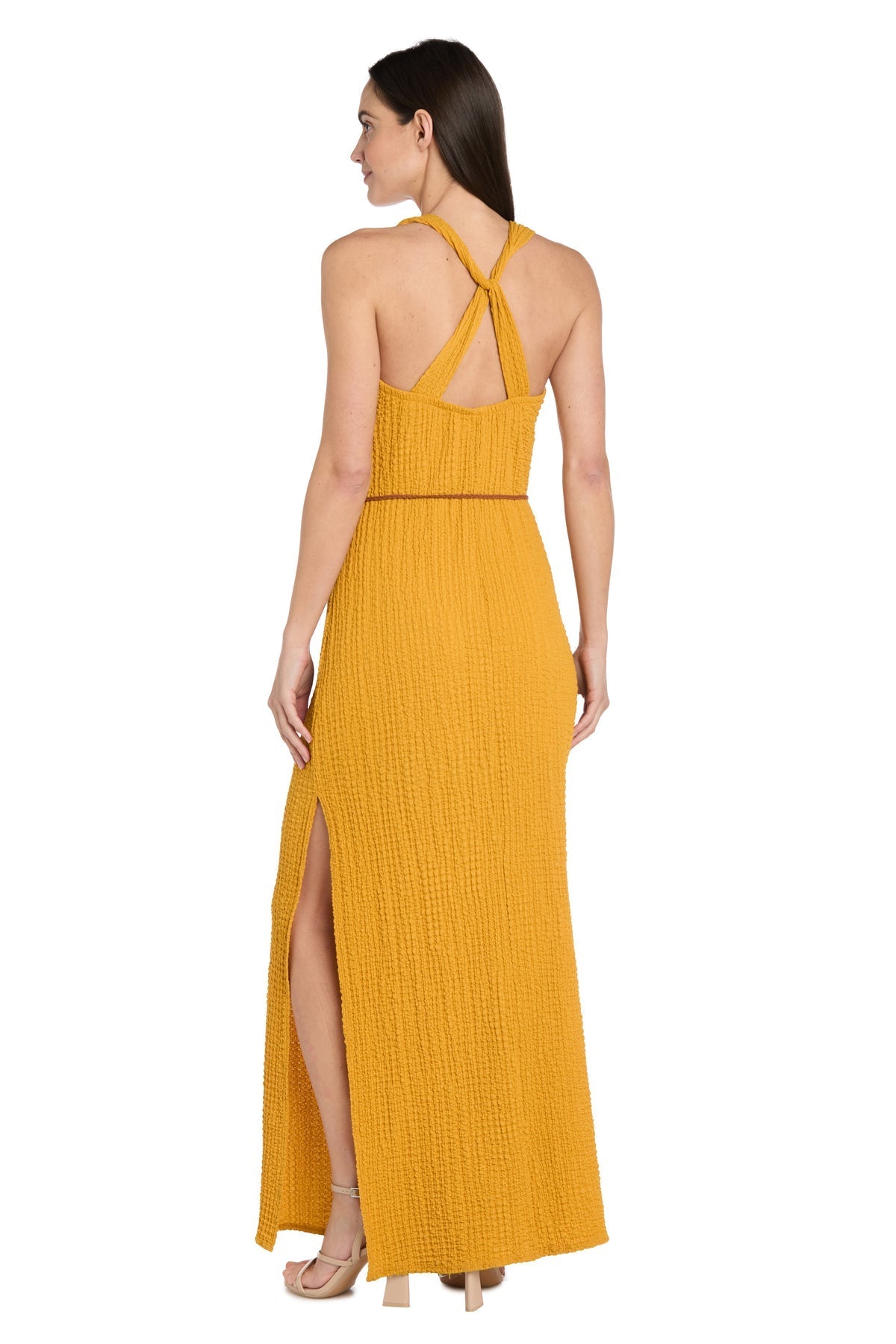 Formal Dresses Beaded Long Formal Petite Maxi Dress Ochre