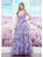 Prom Dresses Formal Printed Ruffle Long Prom Dress Lavender