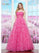 Prom Dresses Long Print Mesh Formal Prom Dress Watermelon