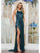 Prom Dresses Formal Beaded Halter Fringe Long Prom Dress Teal